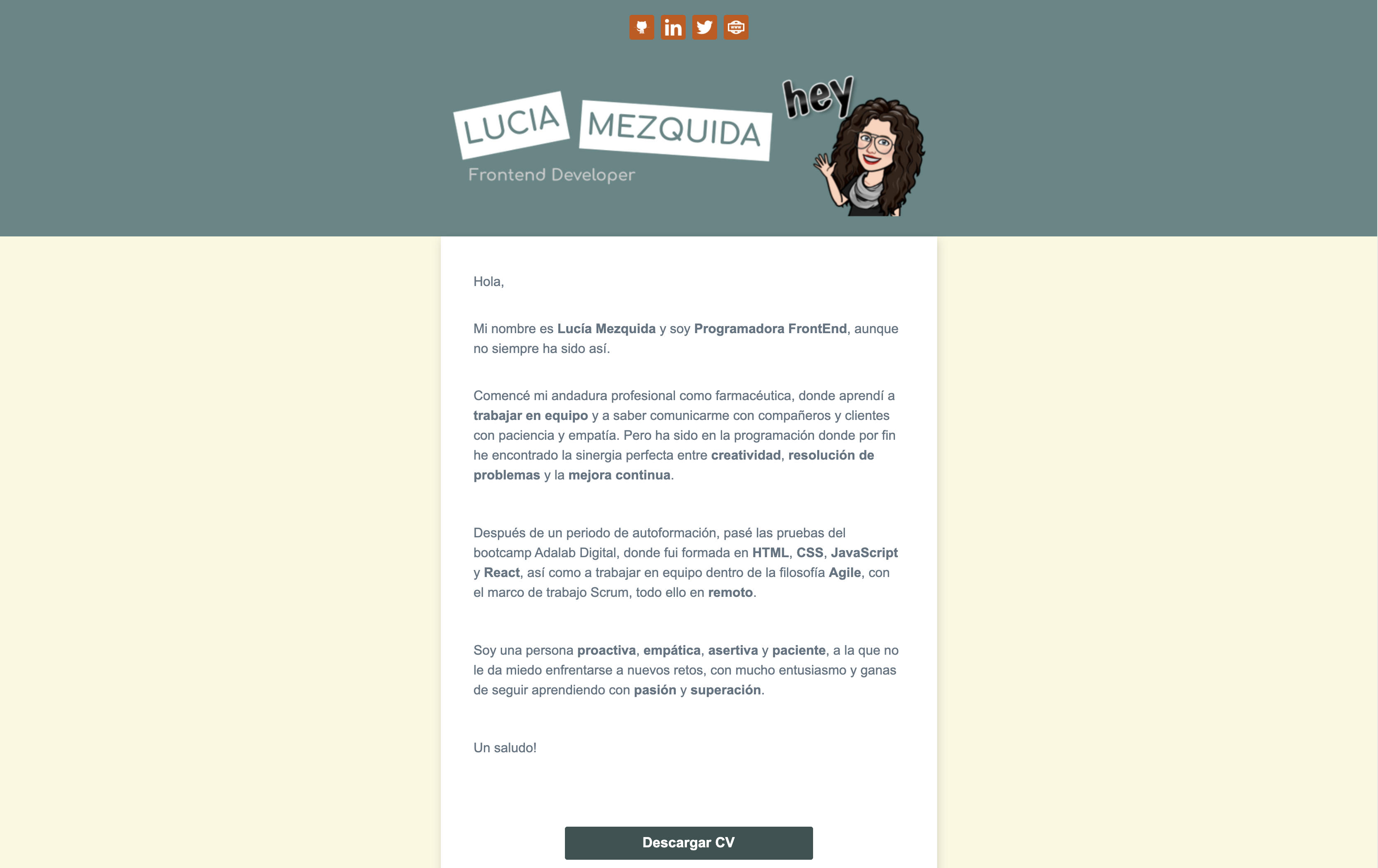 Email layout